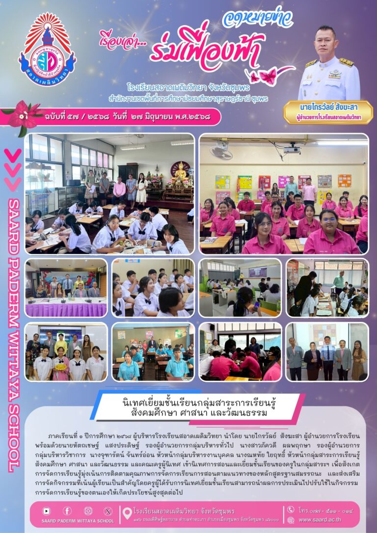จดหมายข่าว เล่าเรื่อง…ร่มเฟื่องฟ้า ฉบับที่ 57/2568