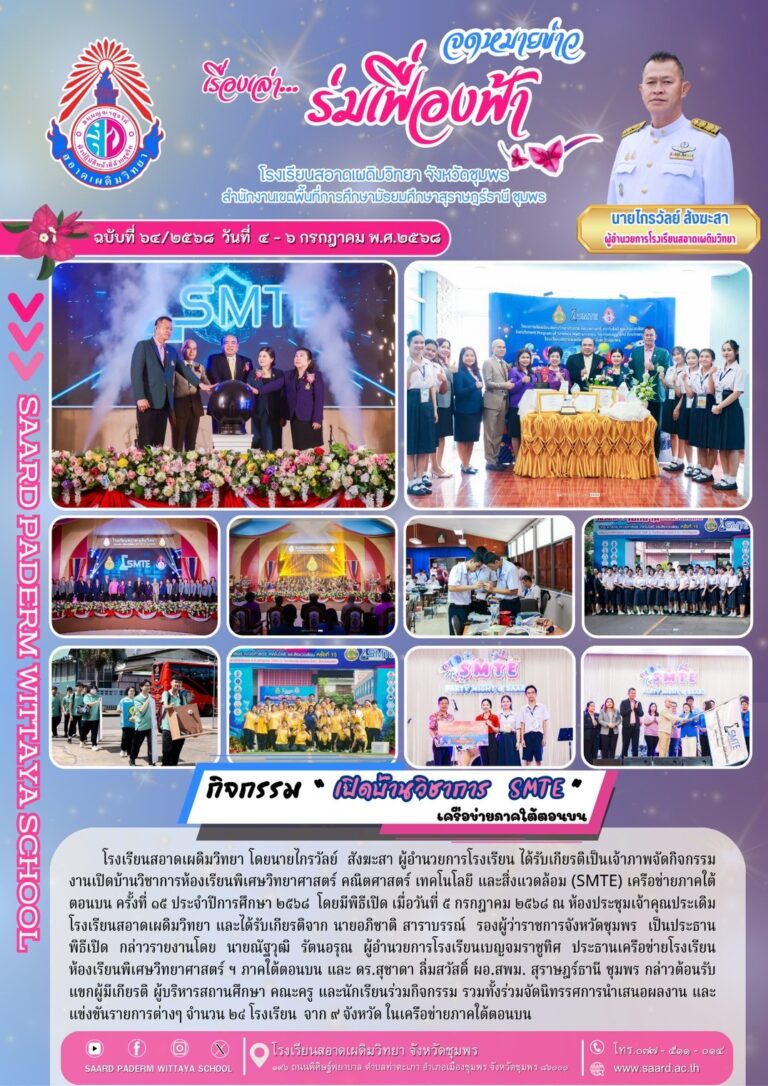 จดหมายข่าว เล่าเรื่อง…ร่มเฟื่องฟ้า ฉบับที่ 64/2568