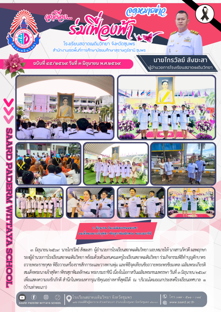 จดหมายข่าว เล่าเรื่อง…ร่มเฟื่องฟ้า ฉบับเดือนมิถุนายน ปี 2569